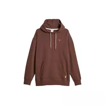 Puma Толстовка с капюшоном Mmq, однотонная, повседневная, свободная, унисекс, толстовки, коричневый цвет 620819-45 S