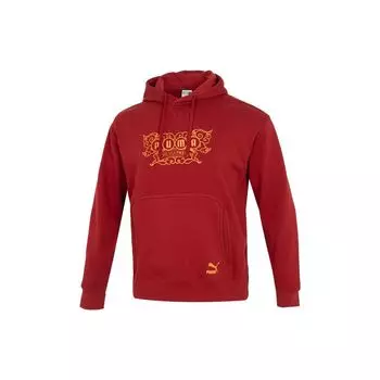 Puma Толстовка с карманом-кенгуру и принтом логотипа Мужская Толстовка Красный 539909-22 M
