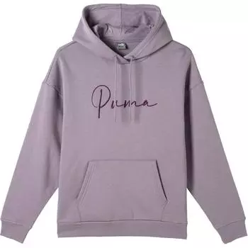PUMA Tonal Script Hoodie Retro Sport Casual Plus Velvet Hoodie женские топы светло-фиолетового цвета 684401-30 M