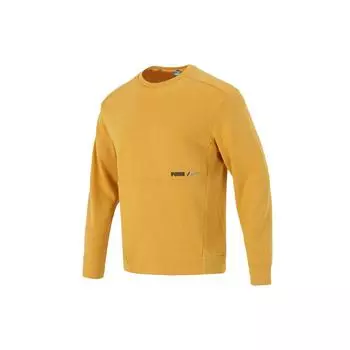 Puma Тренировочный спортивный дышащий свитшот с круглым вырезом, мужские топы, горчичный 846532-37 XL