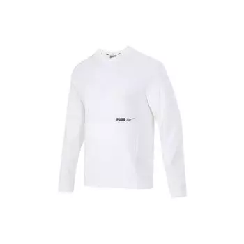 Puma Training Sports Дышащая толстовка с круглым вырезом Мужские топы Белый 846532-02 L