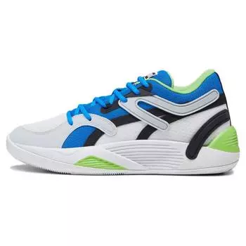 Puma TRC Blaze Court Белые Черные Ультра Синие Мужские Кроссовки Платиново-Серый 376582-31 42