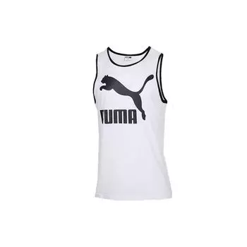 Puma Трикотажный круглый вырез дышащий баскетбольный жилет мужской топ белый 597456-02 M
