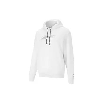 Puma Трикотажный пуловер с капюшоном на флисовой подкладке Мужские топы Белый 530289-02 L