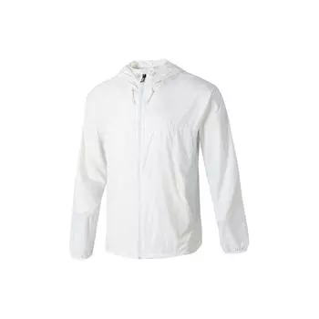 Puma Однотонная Легкая Повседневная Тканая Куртка с Капюшоном и Длинным Рукавом Мужская Верхняя Одежда Белая 628370-65 L