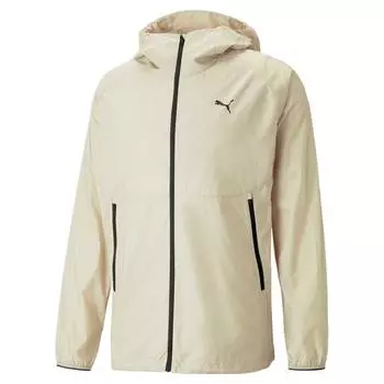 Puma Удобная Мягкая Куртка с Капюшоном на Молнии Теплая Быстросохнущая Мужская Куртка Бежевая 620732-88 M