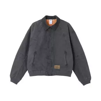 Puma Утепленная куртка Retro Reverie, куртка унисекс, темно-серая 629601-91 M