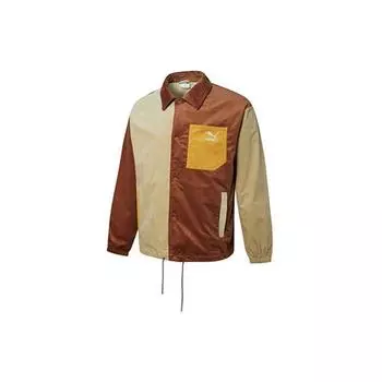 Puma Вельветовая вставка с тканым логотипом Спортивная куртка Мужские куртки Кофе 534752-17 XL