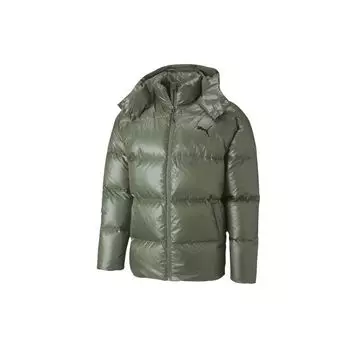 Puma Volume Down Hooded Jacket Мужская Верхняя одежда Зеленый 585408-64 XL