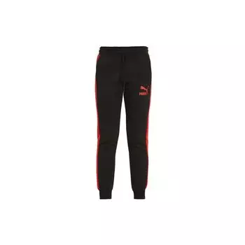 Puma Вязаные спортивные штаны с манжетами мужские, черные 531381-51 M