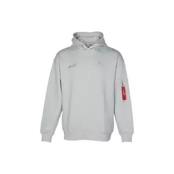 Puma Вышитый дизайн Повседневный свободный свитшот с капюшоном и длинным рукавом Мужская толстовка Серый 621827-19 S
