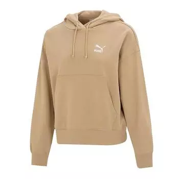 Puma Вышитый логотип, дышащая свободная толстовка с капюшоном, женские толстовки цвета хаки 624679-84 S