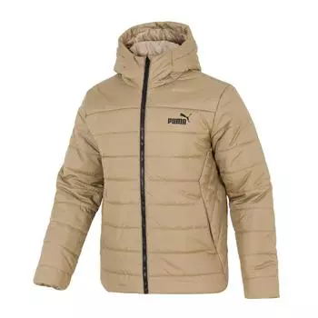 Puma Warm Windproof Comfortable Stylish Lightweight Hooded Cotton Jacket Men jackets Brown 672418-67 XS