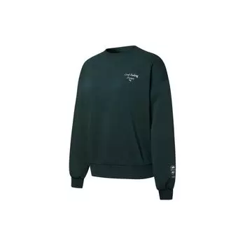 Puma Wellness Club Crew вышитый логотип на флисовой подкладке толстовка женская топы темно-зеленый 534398-80 L