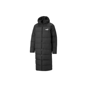 Puma Winterized Series с логотипом и воротником-стойкой, длинный толстый пуховик, мужская верхняя одежда, черный 672435-01 XXL