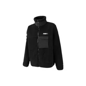 PUMA Winterized Solid Logo Флисовая куртка на молнии Верхняя одежда унисекс Черный 539707-01 XXL
