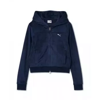 Puma Women S Pierce Winter Hoodie Zip Up Navy 940931 01 M