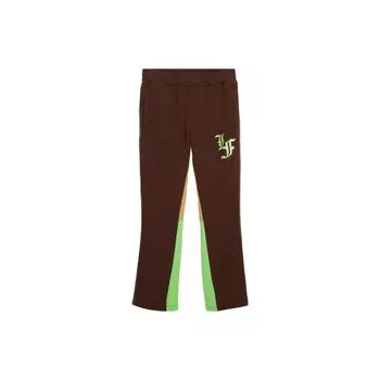 PUMA вязаные спортивные спортивные штаны с вышитым узором и эластичной резинкой на талии, мужские штаны, каштаново-коричневые 622822-01 L