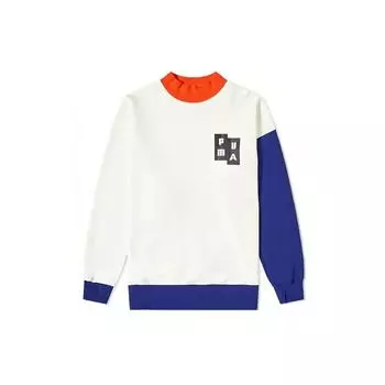 Puma X Ader Error Повседневный цветной блок круглый вырез толстовка мужская толстовка белый 576952-11 XS
