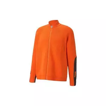 Puma X Central Saint Martins Свободная повседневная вязаная куртка с воротником-стойкой Мужские куртки Flame-Orange 598588-23 L