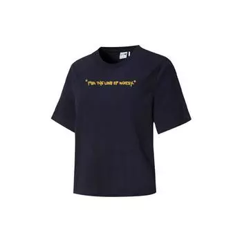 Puma X Central Saint Martins вышитая укороченная футболка с круглым вырезом и коротким рукавом женская футболка синяя 598576-06 XS
