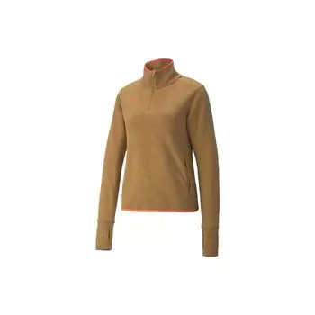 Puma X Helly Hansen Solid Half-Zip Casual Sweatshirt Women Sweatshirt Beige 521205-88 XS