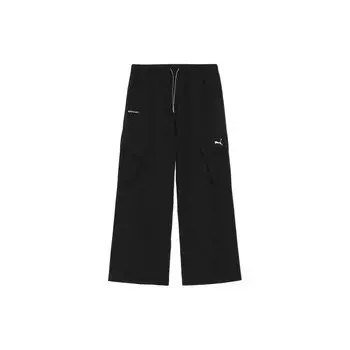 Puma X Kongsanji Collaboration SS24 кружевной логотип с принтом средней посадки трикотажные спортивные брюки мужские низ черный 626523-01 L