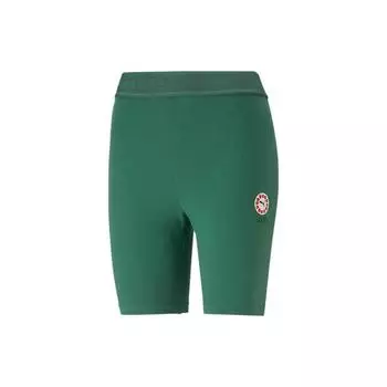 Puma X Liberty Collaboration Ss23 Logo Badge Fitted Workout Shorts Women shorts Green 620241-37 S