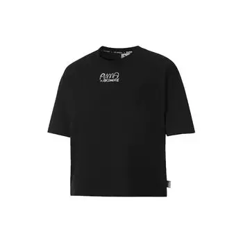 Puma X Mr Doodle Свободная футболка с большим логотипом в стиле граффити Женские топы с короткими рукавами Черный 530659-01 XS