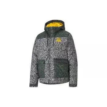 Puma X Mr Doodle вышитый логотип граффити цветной блок с капюшоном хлопковая куртка женская куртка зеленая 598685-91 XS