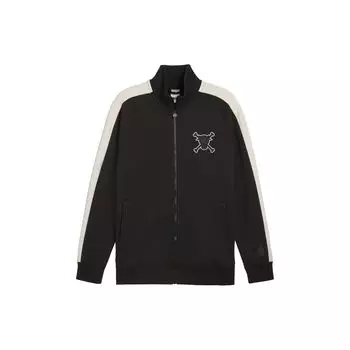 Puma X One Piece с вышитым логотипом и воротником-стойкой, мужская куртка с длинными рукавами, черная 624667-01 S