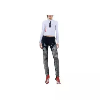 Puma X Ottolinger Collaboration Ss24 Letter Print Удобная приталенная рубашка с длинным рукавом Унисекс рубашки Белого цвета PXM01 M
