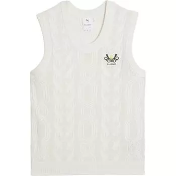 Puma X Palomo SS24 Logo Print Knit Vest Unisex Tops Warm-White 625559-65