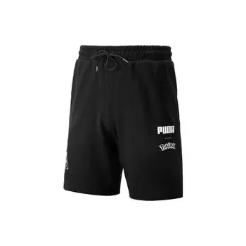 Puma X Pokemon Collaboration Series Покемон Pattern Printed Casual Shorts Men Shorts Black 538370-01 S