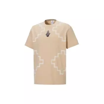 Puma X Pronounce геометрический узор повседневная спортивная футболка с коротким рукавом мужские топы хаки 532145-20 XS