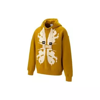 Puma X Staffonly X Monopoly Collaboration Pattern Print Loose Drawstring Hoodie Unisex hoodies Brick-Yellow 539896-84 L