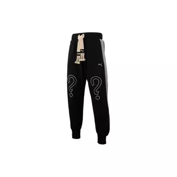 PUMA x Staffonly x Monopoly Повседневные брюки с логотипом вопросительного знака и вышитым логотипом на шнуровке Низ унисекс, черные 539890-01 M