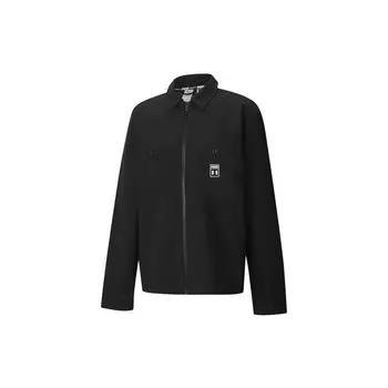 Puma X The Hundreds Повседневная тканая куртка с воротником Мужская верхняя одежда Черный 598310-01 M