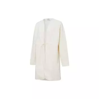 Puma Yoga Series Cotton Tie Loose Long Sleeve Solid Color Jacket Women Upperwear White 521470-65 XS