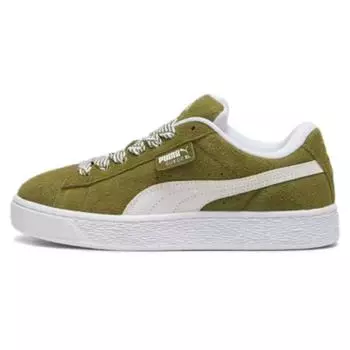 Puma Замшевые кроссовки XL мягкого оливково-зеленого цвета для женщин белые 396381-01 37.5