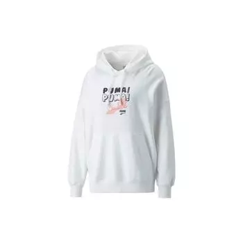 Puma Женское худи оверсайз с графикой Downtown Eco Series FW22 Белые 537633-02 M
