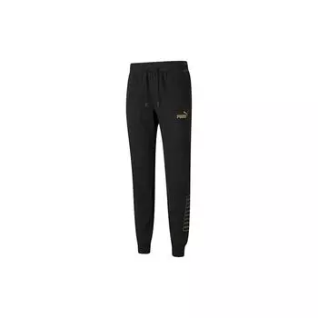 Puma Зимние спортивные штаны Jogger с флисовой подкладкой и золотым логотипом, мужские, черные 848257-01 XL