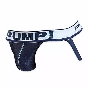 PUMP Jock Strap MICRO MESH JOCK STRAP Butt Crack Supporter (Pump) Men s (M, BLUE-STEEL)