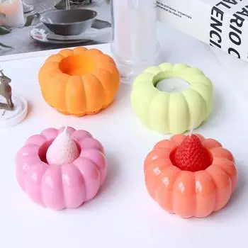 Pumpkin Candle Holder Mold Pumpkin Tealight Candle Holder Table Centerpiece Silicone Mold 3D Pumpkin Aesthetic Desk Decor Epoxy United States