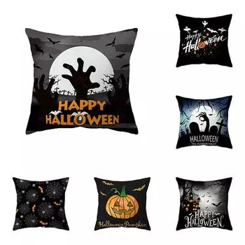 Pumpkin Collection Halloween Theme Pillow Cover Sofa Cushion Cover Holiday Gift Party Decoration Home Decor 40x40cm