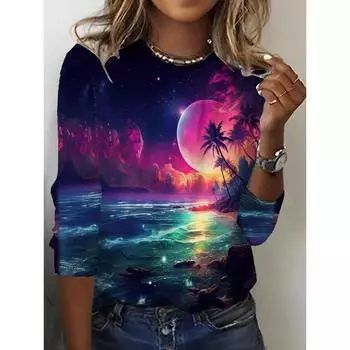 Футболка с изображением головы тыквы и черепа, повседневный топ с коротким рукавом для весны и лета, женская одежда S