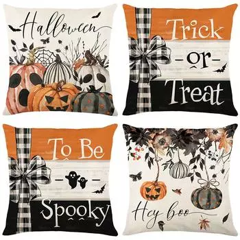 Pumpkin Hug Pillow Case Halloween Range Decoration Home Sofa Cushion Set Living Room Bedroom Pillow Cover 45*45cm JYM472-1