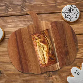 Pumpkin Shaped Cutting Board Wood Breadboard Practical Cheese Serving Platter Tray for Meats