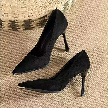 Pumps Shoe Black Womens Heel New Four Season Mary Jane Shoes High Heels Women Pumps Woman Shoes Wedding Shoes Bride Black Heels 34