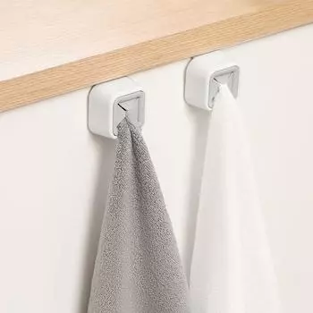 Punch-free Towel Plug White Dish Cloth Hook Simple Hand Towel Storage Rack Household белый/серый